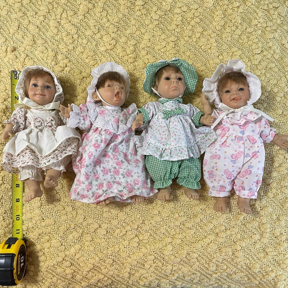 Set of 4 Vintage Berenguer Facial Expressions Dolls